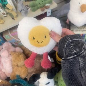 Amuseables heart boiled egg Jellycat nwt authentic